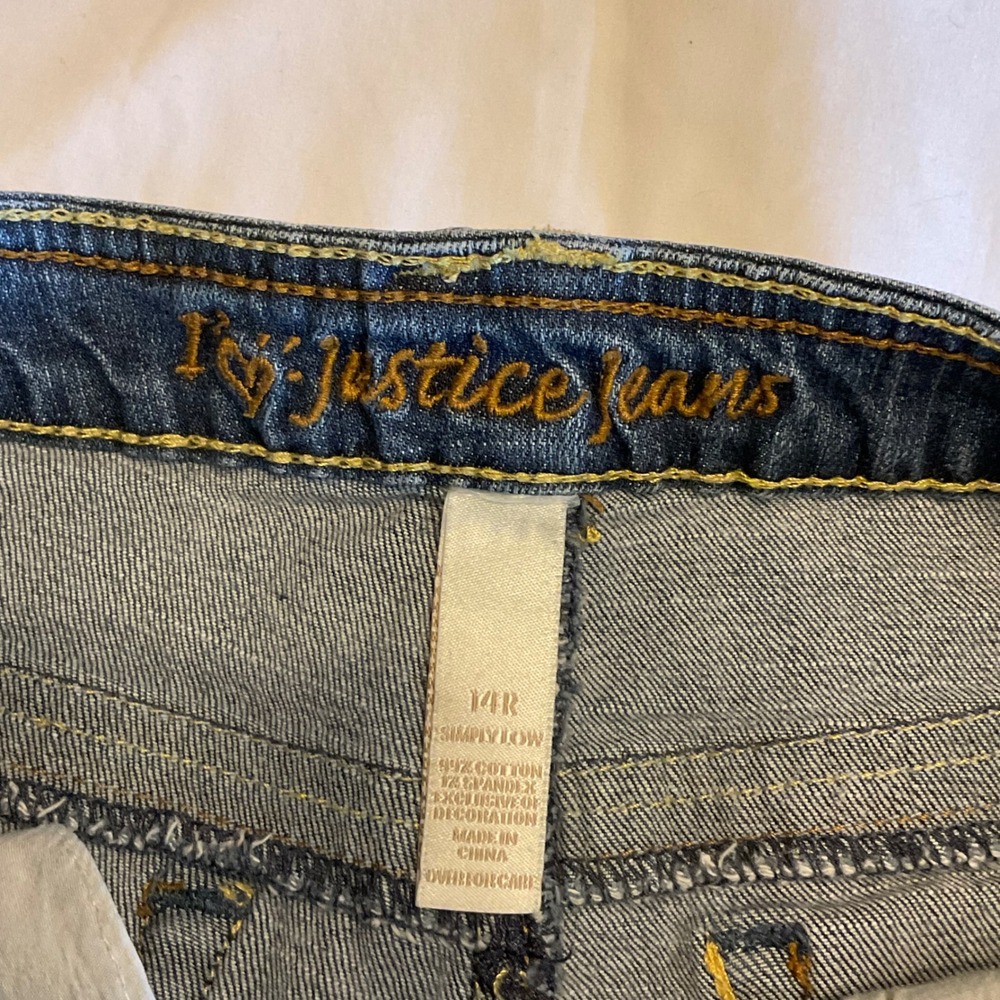 Justice Jeans Girls Blue Denim 14 regular - Picture 11 of 11